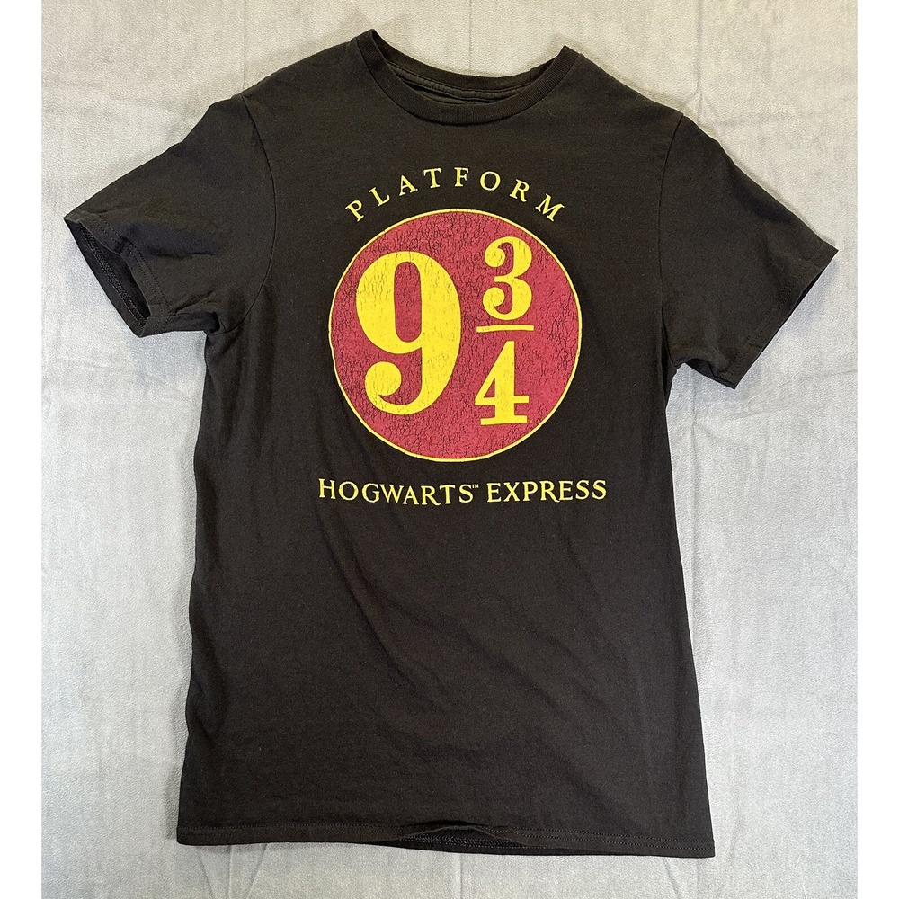 Harry Potter TShirt Tee Black Hogwarts Express Train Platform 9 3/4 Womens Small
